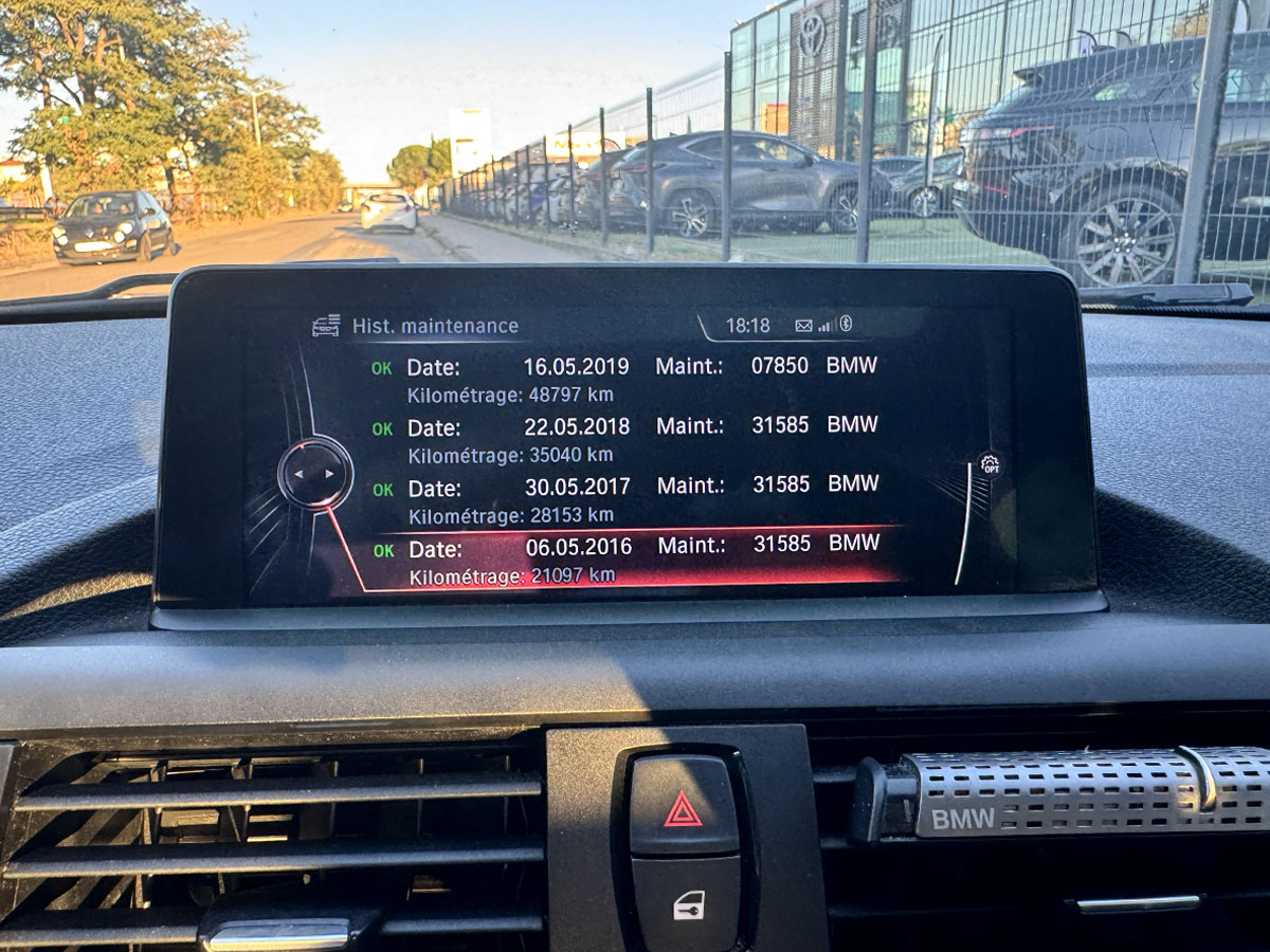 BMW M135i F20 historique de maintenance